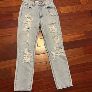 pacsun light blue mom jeans only have worn once